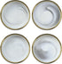 Colias Wing 3.5 Inch Elegant Marble Pattern Porcelain Side Dish Bowl Set of 4 for Soy Dipping Sauce