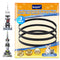 KEEPOW Vacuum Belt for Hoover Dual Power Max Carpet Cleaner FH51000, FH51001, FH51002, 3 Pack