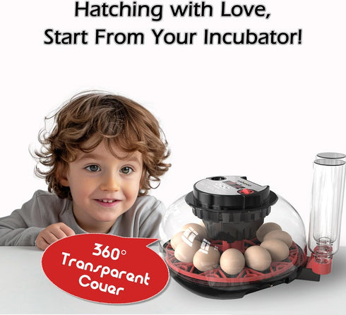 WYD2ANG 12 (M12 Smart Chicken Incubators for Hatching Eggs with Automatic Turner Small Poultry Duck Quail Egg Incubator