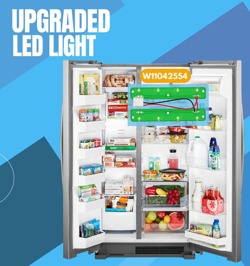 Upgraded W11042554 LED Light Module Board for Whirlpool Maytag Amana Refrigerators, Replaces W11527432 W11101384