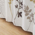 Cream Fabric Shower Curtain - Waterproof Floral Leaves Polyester Fabric, Plants Printed Shower Curtains for Bathroom,