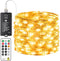 HXWEIYE Rechargeable Fairy Lights with Remote, 66ft 200 LED Twinkle Lights with