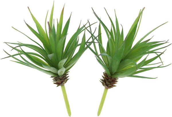 LJY 2 Pieces Realistic Artificial Faux Succulent Yucca Vera Small Plants Unpotted for Home Garden Decoration (Spring