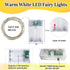 8-Pack 16FT 50 Fairy Lights Battery Operated with Timer, Waterproof LED String Lights Indoor Outdoor, Cuttable Starry