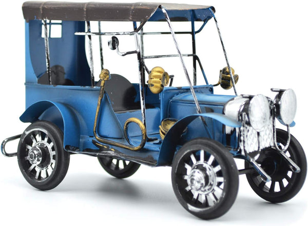 Diecast Model Cars Classic Cars Collectible Model Car with Music Box Home Decor (Blue)