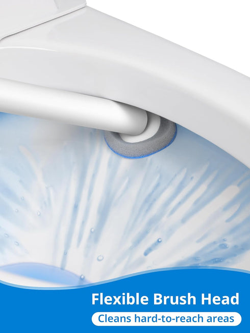 TidyTale Set, 12 Disposable Toilet Cleaner Wand and Holder Wall Mounted Toilet Bowl Brush Kit with Refill Heads