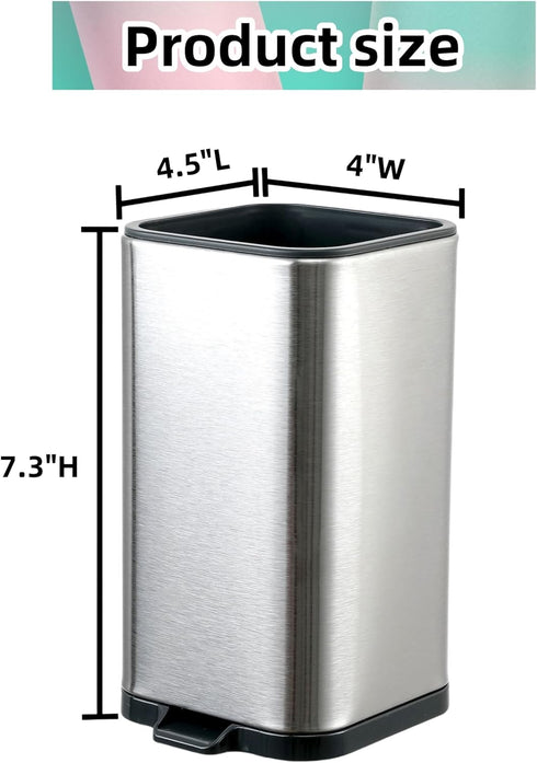 Kitchen Utensil Holder for Countertop Organizer, Stainless Steel Storage Caddy for Flatware, Medium Silvery