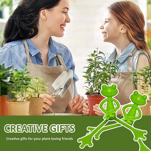 TNDCKP (5Pcs) Frog Plant Stand, Frog Plant Holder, Flower Pot Hugger Plant Climbing Fixture Clips, Cute & Stable