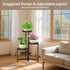 3 LASZOLA Tiered Plant Stand Indoor Outdoor with Plastic Tray, Corner Folding Tall Flower Display Rack, Modern Plant