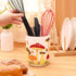 Countertops Nefelibata Mushroom Ceramic Utensil Holder Rustic Functional Utensil Crock Kitchen Storage Decor Perfect