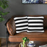 Poream 20x20 Set 2 Black and White Stripe Throw Pillow Covers in Farmhouse Pillow Case Soft Cushion Covers of for Sofa