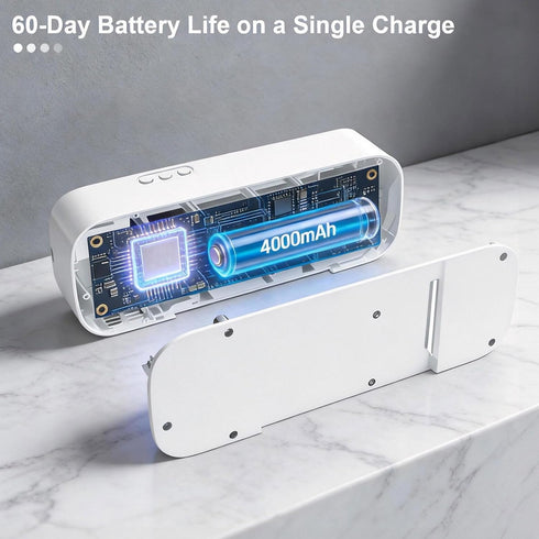 360 100M 5-Slot iHave Toothbrush Sanitizer Holder with Disinfection, Mold & Odor Removal | Auto-Cycle UVC, Ions & Fan