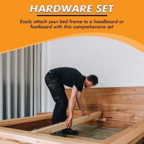 Kings Brand Furniture Bed Frame Hardware Set - 42 Pcs Heavy Duty Screws and Bolts for Metal Bed Frame