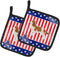 Caroline's Treasures BB3349PTHD USA Patriotic Pair of Cavalier King Charles Spaniel Pot Holders, 7.5 x 7.5