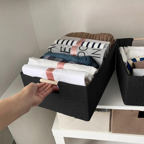 Storage Bins & Fabric Storage Basket - Decorative Baskets Storage Box Cubes with Handles for Closet Shelf, Nursery Toy,