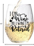 GLASSICLE Retirement Wine Glass - 15 Oz Scratch-Resistant Funny Glass - Unique Gifts for Women, Printed in the USA