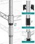 3-Tier 3 ULGR103E01 SONGMICS Bathroom Shelf, Storage Rack for Small Space, with PP Shelf Liners, Removable Hook