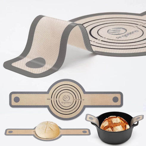 Silicone Bread Sling Dutch Oven, Non-Stick & Easy Clean Reusable Baking Mat, 1 Grey pcs