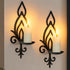 Wall Candle Sconces Set of 2, Vintage Flower-Shaped Metal Candle Holders for
