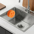 Dlilise Stainless Steel Smiley Face Sponge Daddy Holder, Brushed Silver Sink Caddy Organizer with Suction Cup