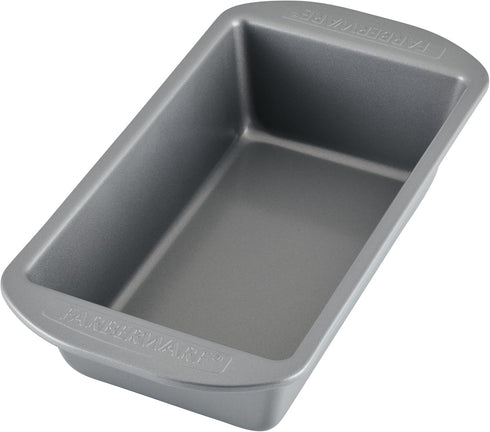 Farberware Nonstick Baking Loaf Pan Set, Two 9-Inch x 5-Inch, Gray