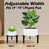5"-10" 1 Pack) Three Legs Adjustable Metal Plant Stand for Plant Pot Indoor & Outdoor (Black