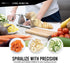 Commercial 3 POP Design Stainless Steel Vegetable Spiralizer, Grade Spiralizer and Potato Cutter for Curly Fries