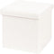 B FSOBEIIALEO Small Storage Ottoman Cube Sherpa Ottomans Foot Rest, Foldable Boucle