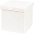 B FSOBEIIALEO Small Storage Ottoman Cube Sherpa Ottomans Foot Rest, Foldable Boucle