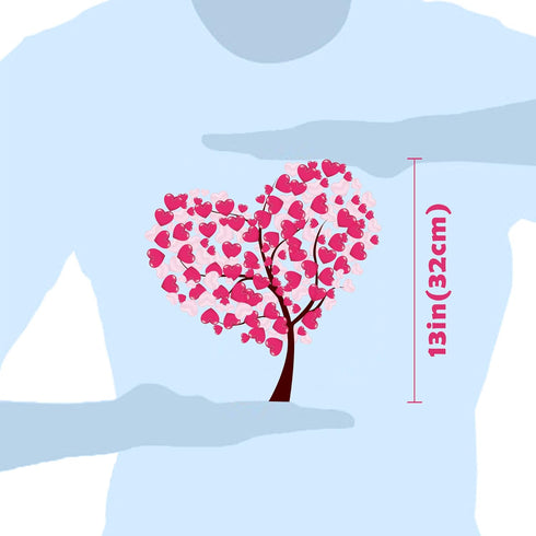 Ivenf Valentines Day Decorations Heart Window Clings Decor, Large Red Pink Heart Tree for Kids Home