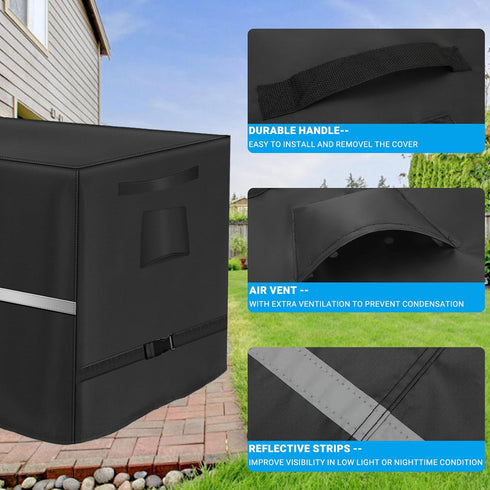 NEWFOM (49 22 25inch) Deck Box Cover Heavy Duty Waterproof Deck Box with Handle, Outdoor Large Storage Cover Patio