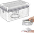 LELEMON Soap Dish with Drain: Multifunctional Soap Cleaning Storage Box for Home Bathroom and Kitchen.