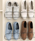 Wall Mounted Shoe Rack 4 Pack with Sticky Hanging Strips, Metal Shoe Storage Organizer for Wall/RV/Door