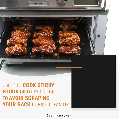 Reusable Liners for Toaster Oven Air Fryer 9 x 11, Non-Stick Mats Compatible with Breville, Cuisinart, More