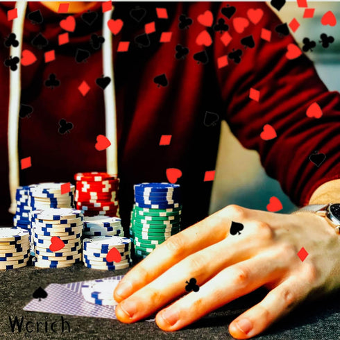 Werich Casino Poker Confetti, Metallic Foil Table Scatters for Party Decorations, Wedding, Birthday