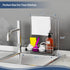 KABUM 304 4 Countertop 304 Stainless Steel Sponge Holder with Towel Rack for Kitchen Sink, Sink Caddy with Non-Slip