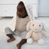 Set 0+ The Peanutshell Gift Adorable Fluffy Stuffed Animal Bunny Rabbit & Pink Baby Blanket for Girls, Cute Plushies