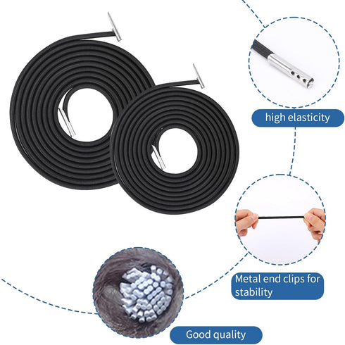 Mozeat Lens 4 Pack Upgraded Black Gravity Chair Replacement Cord Zero Gravity Chair Replacement Cord Laces Webbing