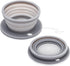 Portable Reusable Pour Over Coffee Dripper, Paperless Collapsible Coffee Maker with Stainless Steel Mesh Screen (Grey)