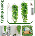 Freyalife Vines(2pcs)for Fake Hanging Plants Room Decor, Artificial Ivy Greenery Garlands for Home Bedroom Living