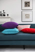 DEZENE Throw Pillow Cases 16x16 Turquoise: 2 Pack Soft Velvet Square Decorative Covers for Home Decor
