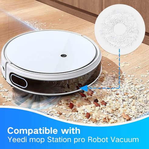 Replacement Parts for Robot Cleaner Yeedi Mop Station Accessories X4 Mop X4 Side Brush X2 Filter (4)
