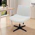 Armless MIFXIN Office Chair Cover Stretch Jacquard Wide Seat Modern Vanity Chair Slipcover Criss Cross Chair Mid Back
