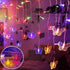 13FT 96 LED USB Powered Curtain Lights, Lainin 16 Butterflies Twinkle Lights 8 Modes Fairy String Lights for Party