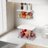 2 Pack TIDIIABODE Gray Trash Bag Organizer for Kitchen and Pantry, Upgraded Stackable Metal Garbage Bag Holder