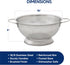 HIC Kitchen Perforated Colander with Handles, 10 Inches, 18/8 Stainless Steel