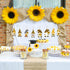 WATINC 25 Pack Sunflower Gnome Wooden Ornaments, Yellow Flower Gnome with Hat Hanging Pendants for Summer Party