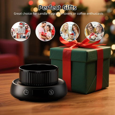 8H 3 Setting, Mug Warmer for Desk, Electric Coffee Cup Warmer Auto Shut Off Candle Warmer for Home Office, Smart Tea