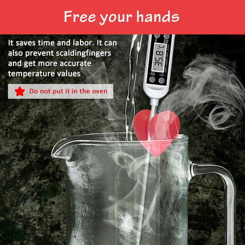 2Pcs Windspeed Red Candy Thermometer Pot Clip Holder for Digital Thermometer, Candle Soap Jam Cooking (No Thermometer)