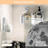 Greraes Shower Caddy Suction Cup Storage Rack Clear Acrylic Shower Shelves Glacier Water Ripples Corner Shelf